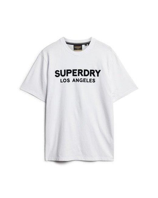 Superdry White Luxury Sport Loose Fit T-shirt for men