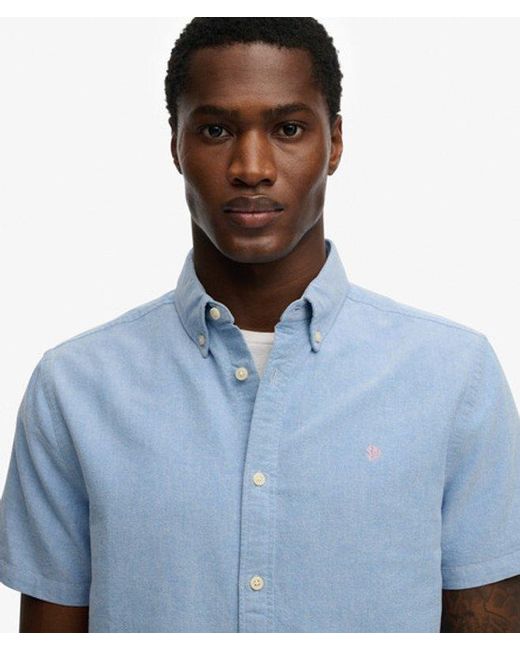 Superdry Blue & Co Preppy Oxford Short Sleeve Shirt for men