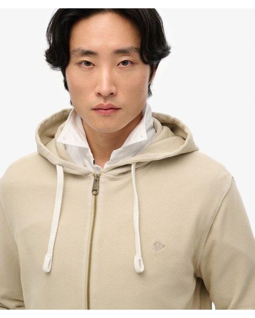 Homme Sweat À Capuche Zippé Essential Classic Taille Superdry pour homme en coloris Natural