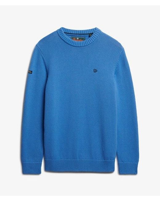 Superdry Blue Preppy Cotton Jumper X None for men
