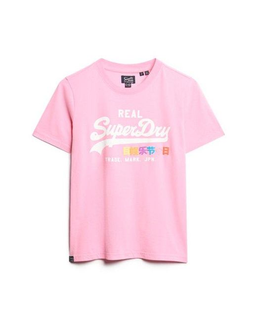 Superdry Pink & Co Vintage Logo Pop Entry T-shirt