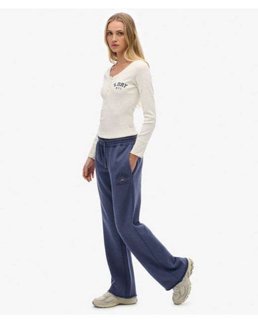 Superdry Blue & Co Athletic Print Flare joggers