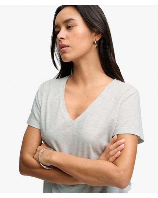 Superdry White & Co Studios Slub Embroidered T-shirt