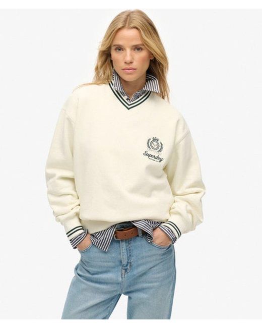 Superdry Natural & Co Country Club V-neck Sweatshirt