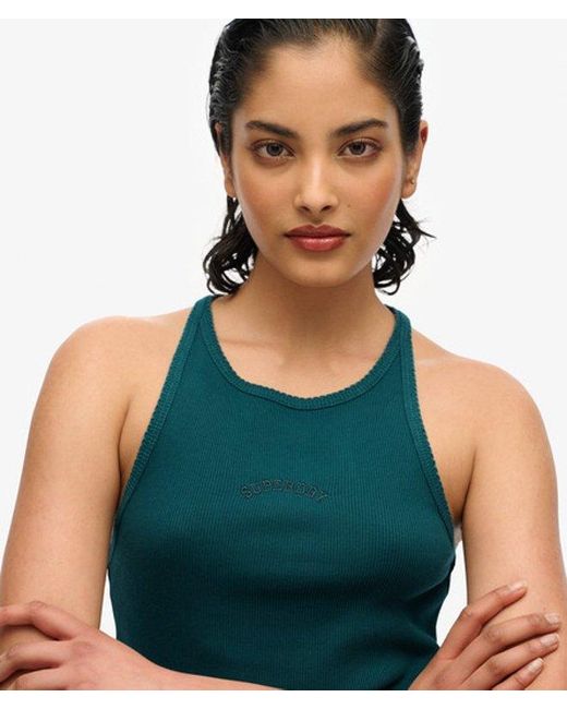 Superdry Green & Co Essential Logo Racer Vest Top