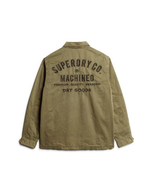 Superdry Green Military M65 Embroidered Lightweight Jacket for men