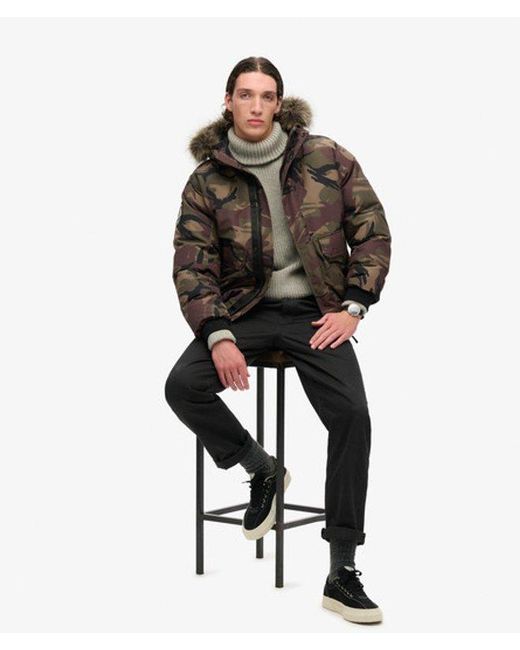 Superdry Gray & Co Everest Faux Fur Bomber Jacket for men