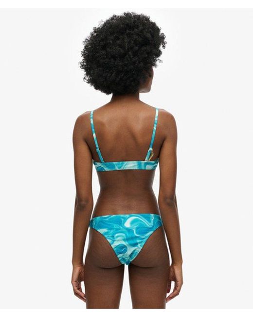 Superdry White Printed Cheeky Bikini Bottoms