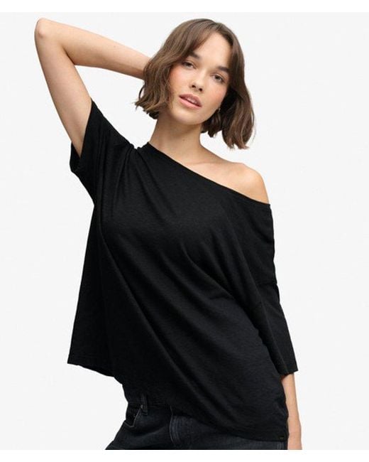 Superdry Black & Co Studios Dropped Shoulder T-shirt