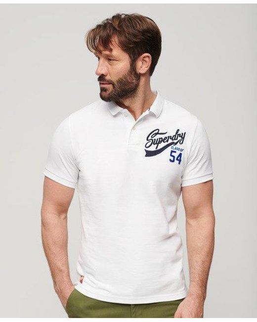 Superdry White Superstate Polo Shirt for men