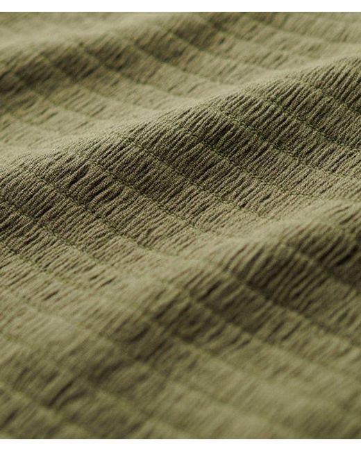 Superdry Green & Co Smocked Bandeau Top