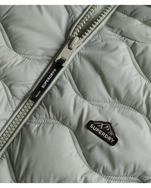 Superdry & Co Natural Hooded Fuji Lite Wave Padded Jacket