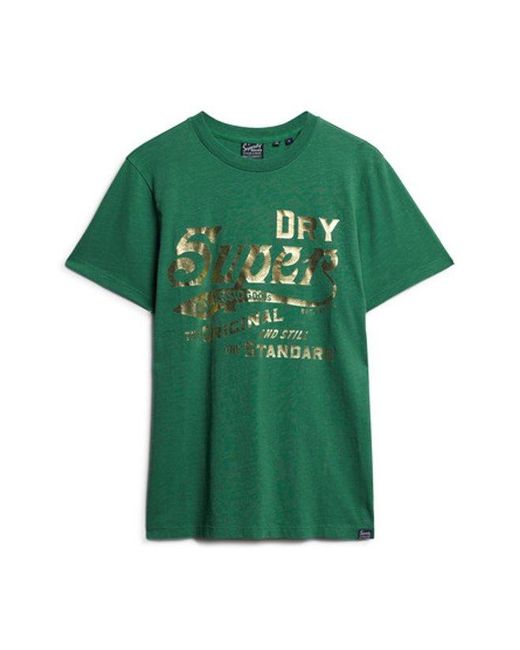 Superdry Green & Co Metallic Workwear Graphic T-shirt for men
