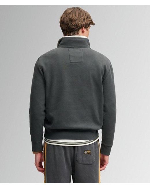Superdry Black & Co Tonal Half Zip Sweatshirt for men