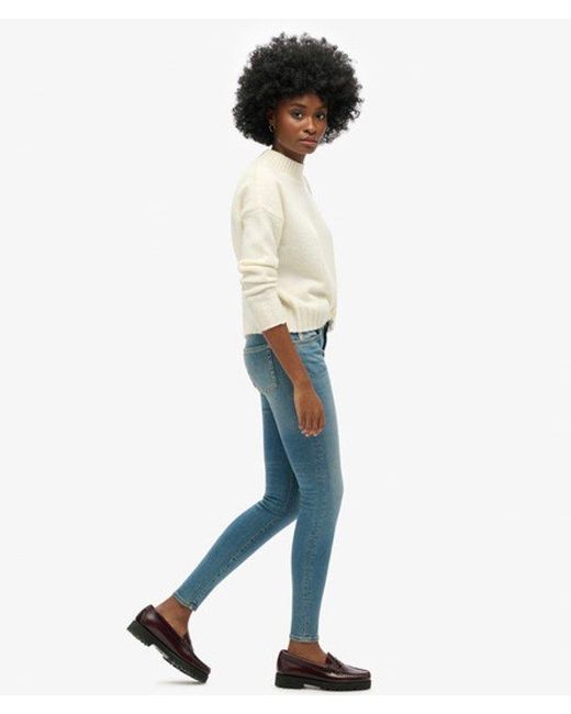 Superdry Blue & Co Organic Cotton Vintage Mid Rise Skinny Jeans