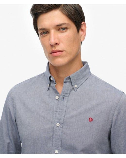 Superdry Gray & Co Classic Oxford Long Sleeve Shirt for men