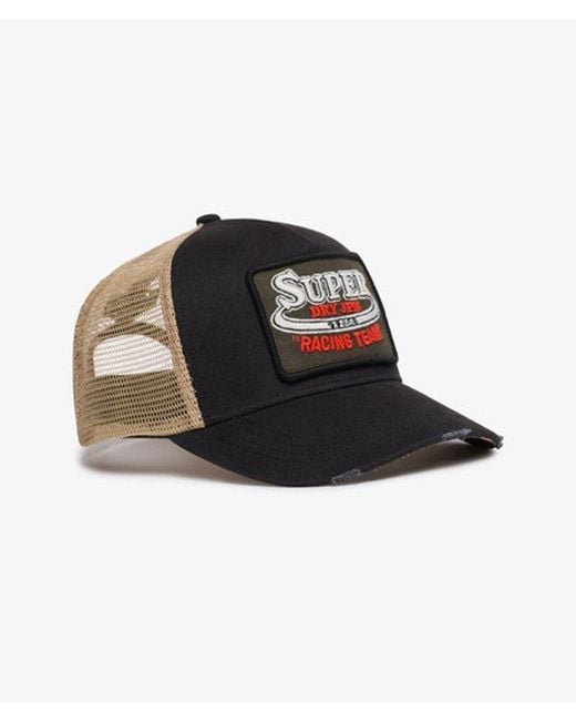 Superdry Black Mesh Trucker Cap