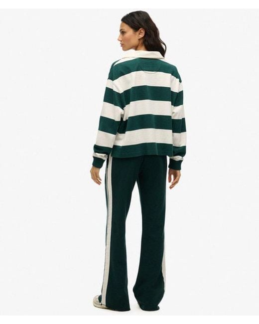 Superdry Blue Athletic Essentials Stripe Flare Joggers