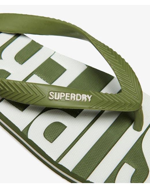 Superdry Green Core Logo Flip Flops for men