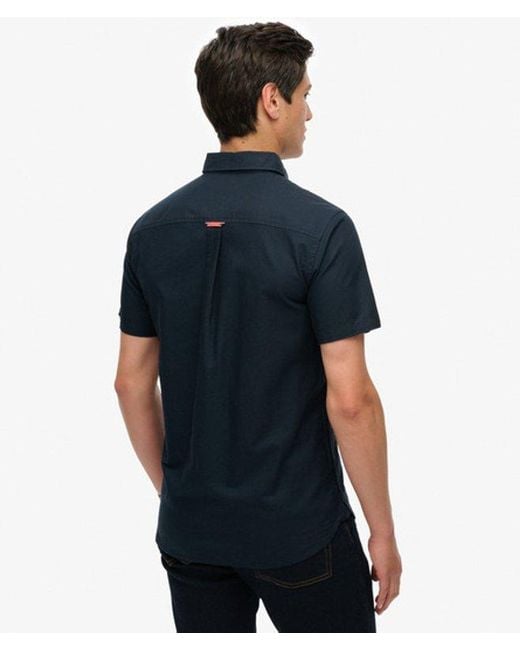 Superdry Blue & Co Oxford Short Sleeve Shirt for men