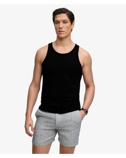 Superdry Black & Co Essential Logo Vest for men