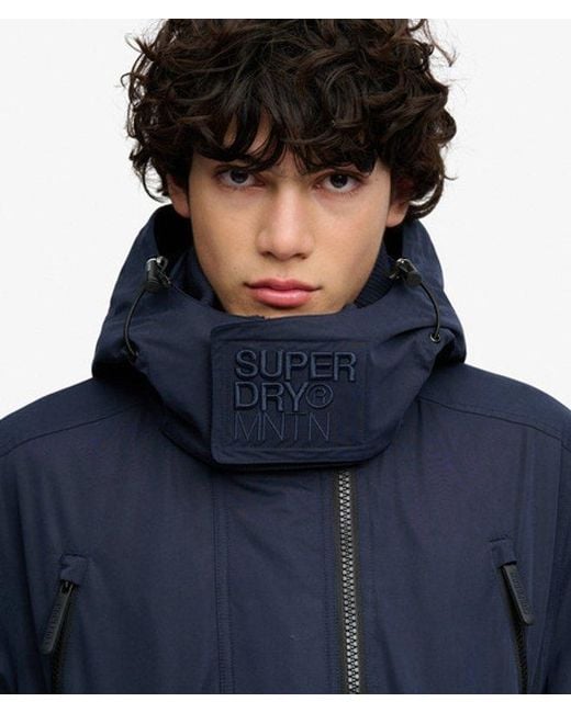 Superdry Blue & Co Hooded Microfibre Arctic Windcheater Jacket for men