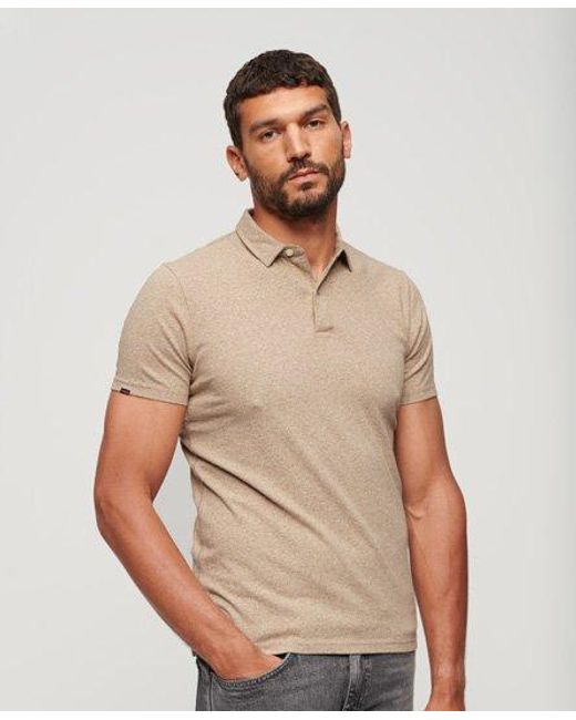 Superdry Brown Jersey Polo Shirt for men