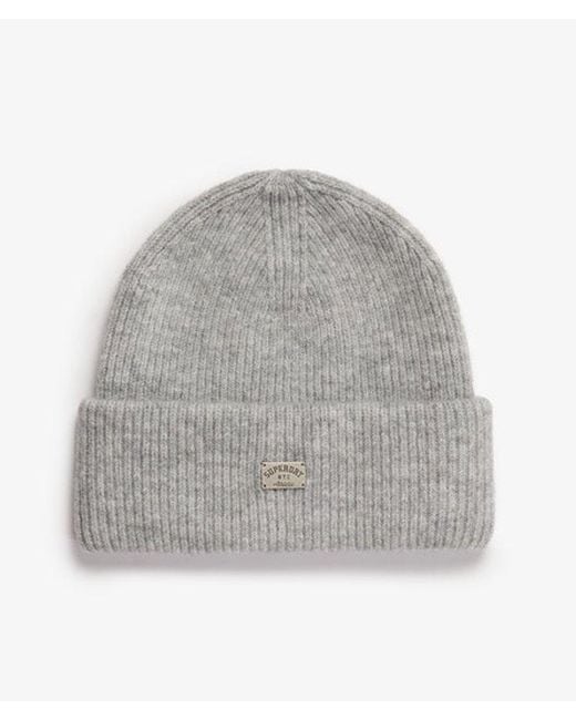 Superdry Brown & Co Rib Knitted Beanie Hat