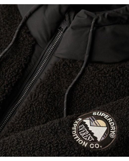 Superdry Everest Hybrid Bomberjack in het Black