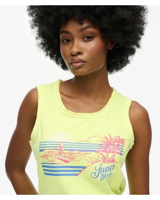 Superdry Green & Co Outdoor Stripe Scoop Neck Tank Top