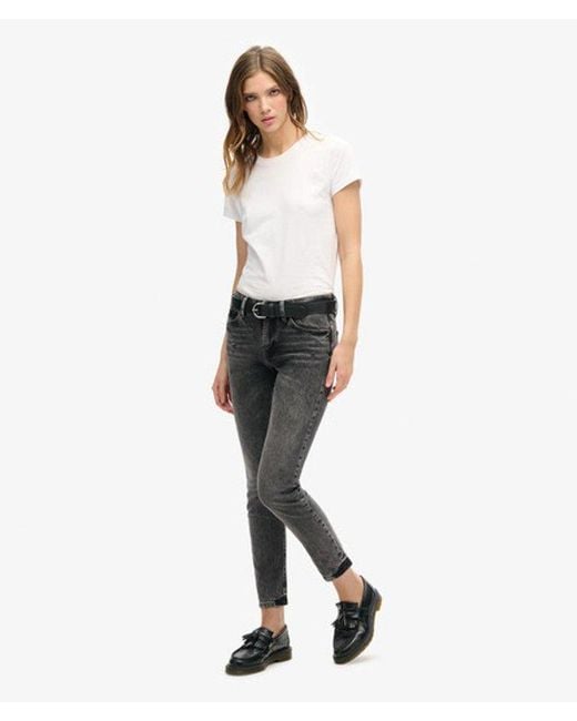 Superdry Black & Co Organic Cotton Mid Rise Slim Jeans