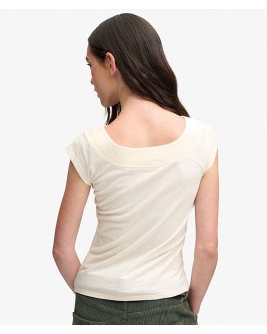 Superdry Black & Co Athletic Essentials Off Shoulder Top