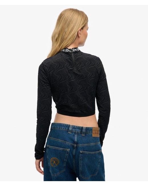 Superdry Blue & Co Limited Edition Sdx Jacquard Mesh Top