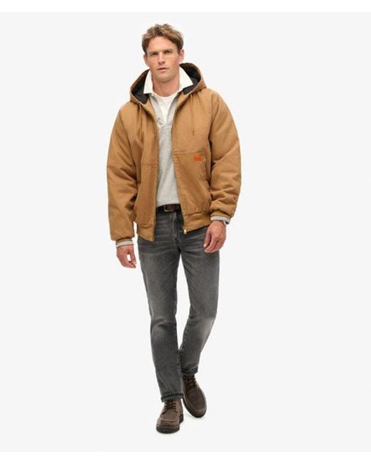 Superdry Surplus-bomberjack Met Capuchon in het Brown voor heren