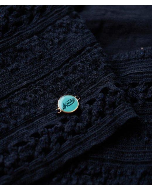 Superdry Jersey Kanten Bralette in het Blue