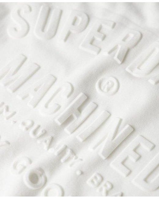 Superdry Workwear T-shirt Met Reliëfopdruk in het White voor heren