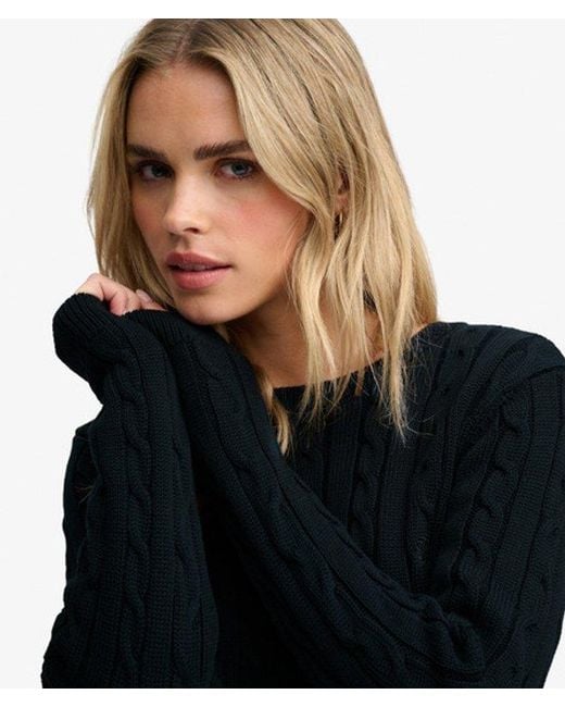 Superdry Blue & Co Essentials Cable Knit Jumper