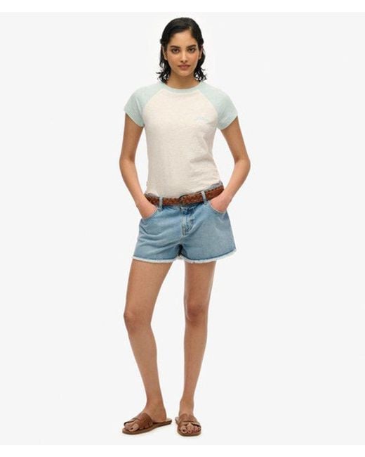 Superdry White & Co Organic Cotton Essential Logo Raglan T-shirt