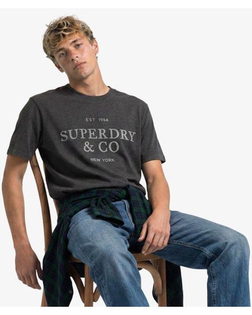 Superdry Black 1954 Company Relaxed T-shirt for men