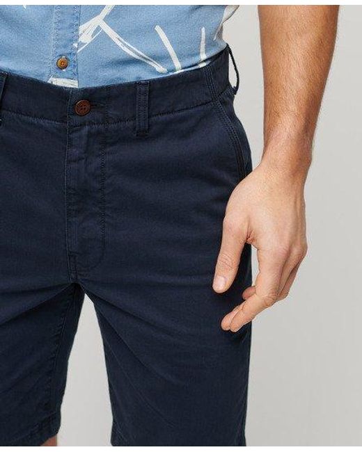 Superdry Blue Vintage International Shorts for men