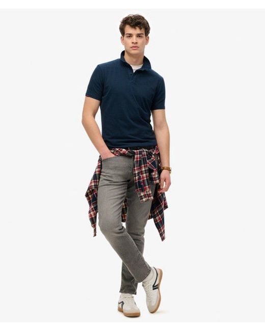 Superdry Blue & Co Essential Jersey Polo Top for men