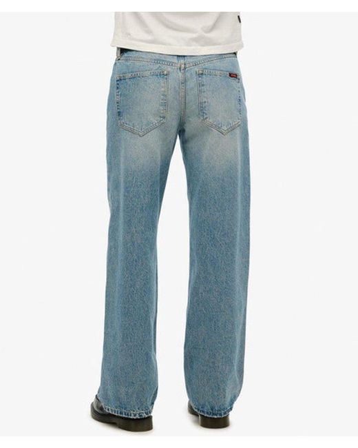 Superdry Blue & Co Mid Rise Wide Leg Jeans