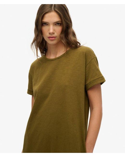 Superdry Green Midi T-shirt Dress