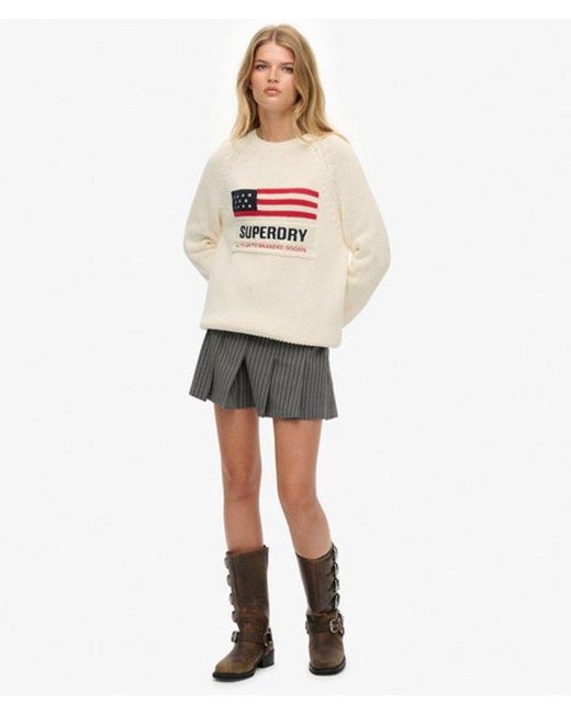 Superdry Natural & Co Americana Crew Knit Jumper