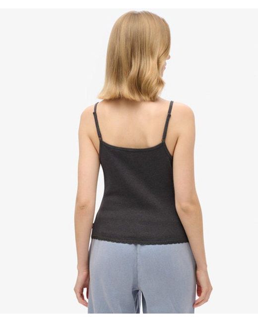 Superdry Gray & Co Athletic Essentials Button Down Cami Top