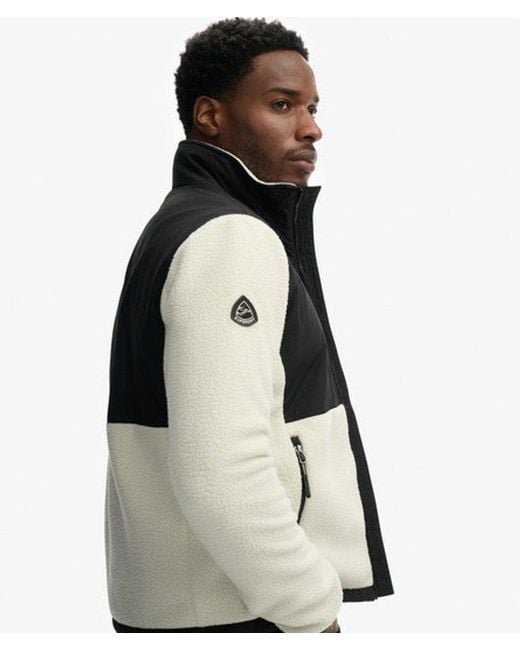 Superdry Black & Co Polar Fleece Hybrid Trekker for men