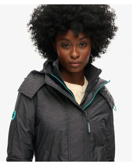 Superdry Black & Co Pop Zip Hooded Arctic Sd-windcheater Jacket