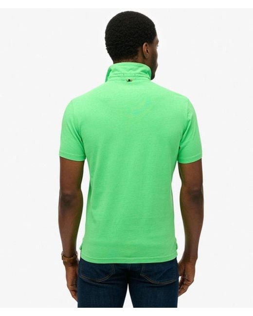 Superdry Green & Co Essential Jersey Polo Top for men