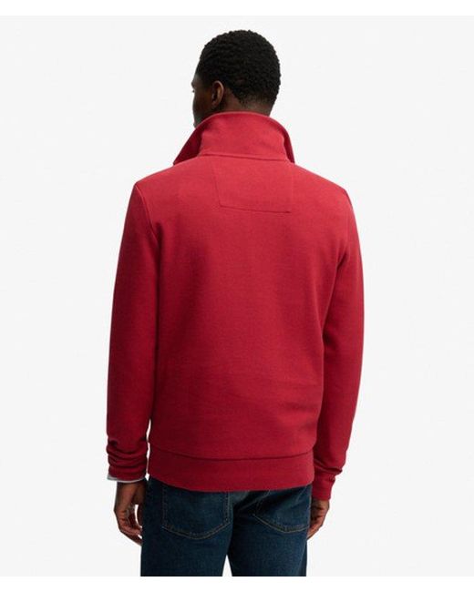 Superdry Red & Co Essential Pique Half Zip for men