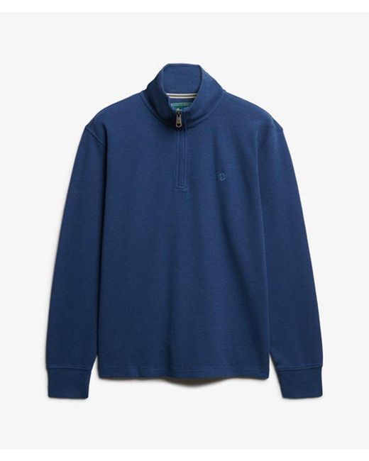 Superdry Blue & Co Ribbed Half Zip Jumper for men